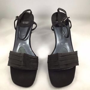 Stuart Weitzman Vtg EUC Black Tulle Heel in Box 8N